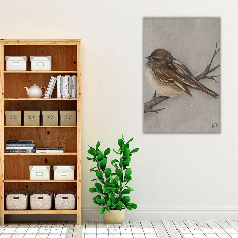 «Winter Bird III», reproduction d'art sur toile, H 48 po x l 32 po