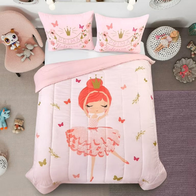 Ensemble d'édredon dansant rose Heritage Kids