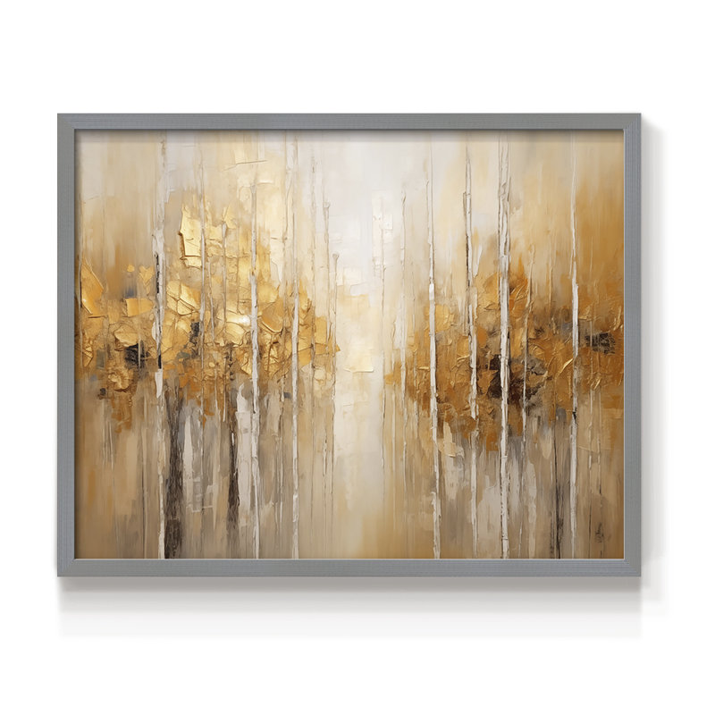 Abstract Series-CLX -Framed Print - Restickable, 16" H x 20" W, Grey