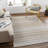 Anesia Geometric Machine Woven Area Rug in Beige/Gray-572601753
