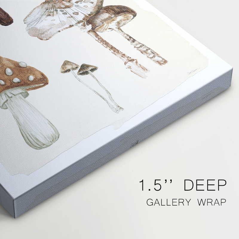 Mushroom Chart -Gallery Wrapped Cavas, 36" H x 24" W