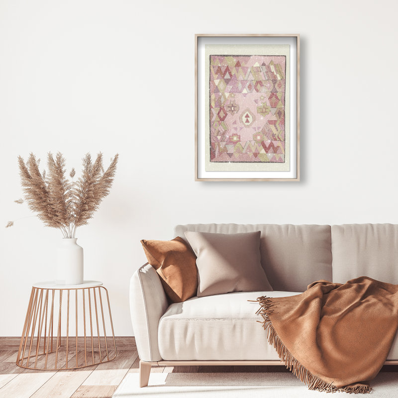 Tapestry Boehme II Print by Oliver Gal, 16.5"H x 11.5"W, Natural Oak Shadowbox