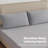 Extra-soft, cool-feel fitted sheet three-piece set, Queen gray