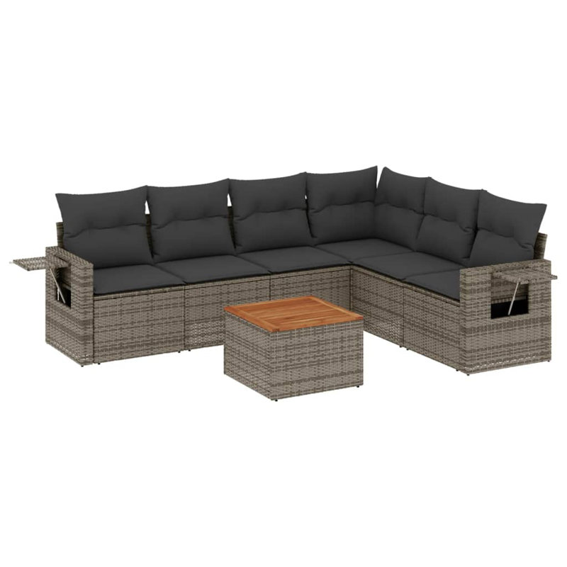 Ensemble de canapé de jardin Vidaxl gris