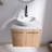 Rarnby 24" Wall-Mounted Bathroom Vanity Set with Sintered Stone Top,Ceramic Basin-128651758-128651762