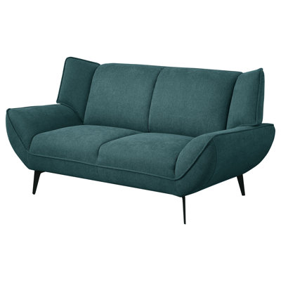 Premium Craftsmanship - Bret Upholstered Flared Arm Loveseat Teal Blue