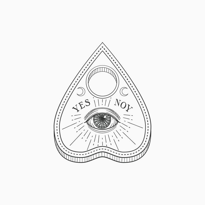 Ouija Planchette With Eye Of Providence - Wrapped Canvas Print, 122cm H x 122cm W x 3.8cm D