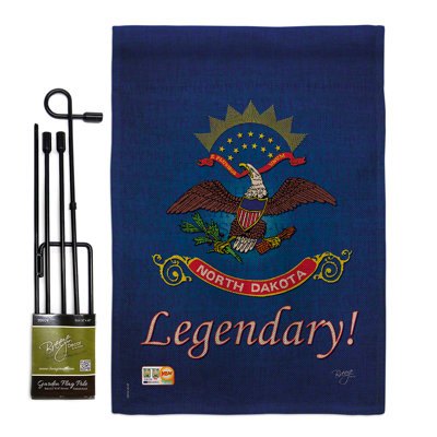 Double Sided 18.5'' H x 13'' W Burlap Flag Set