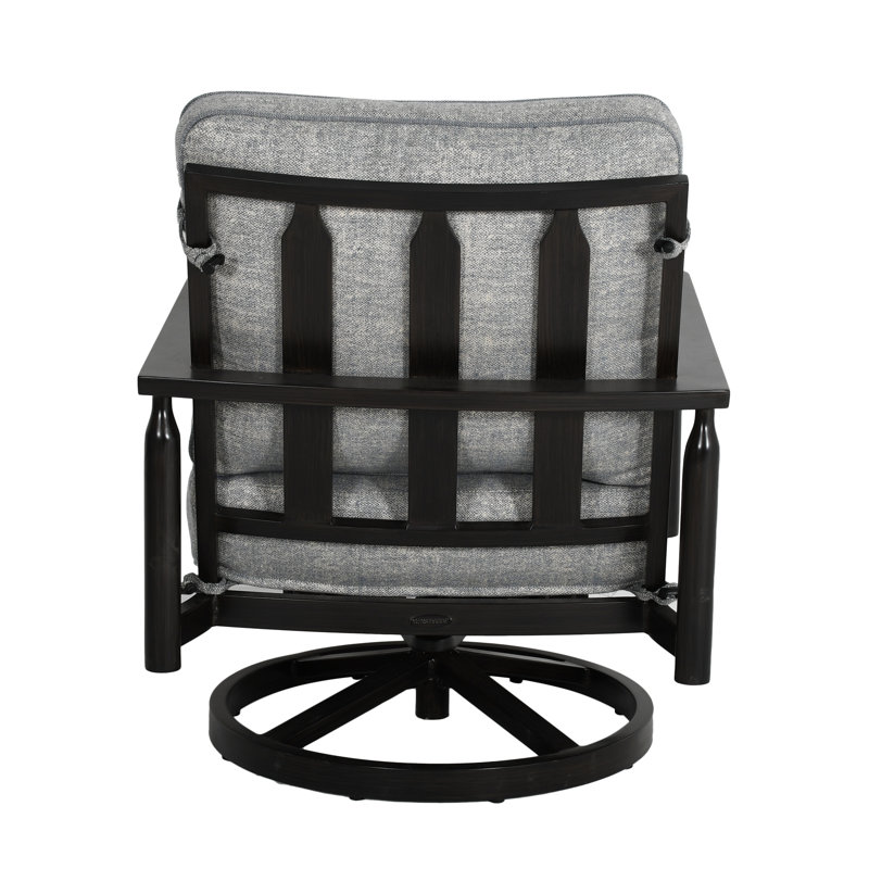 Holland Cushioned Lounge Swivel Rocker w/One Accent Pillow