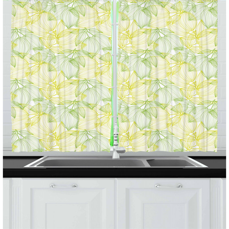 Rideau de cuisine citrons