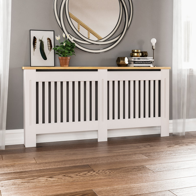 Beacsfield Radiator Cover, 83.3cm H x 172cm W x 19cm D, White