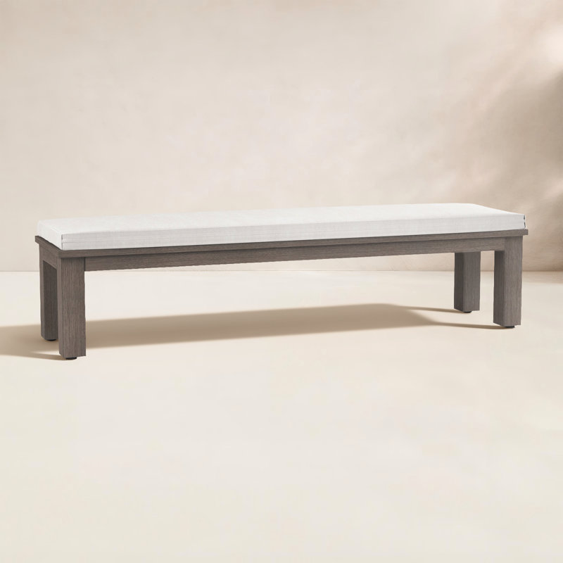 Banc de salle à manger avec coussin en lin Laguna, Toile lin Sunbrella®