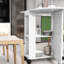 HOMCOM Mobile Folding Dining Table Drop Leaf for Small Spaces White