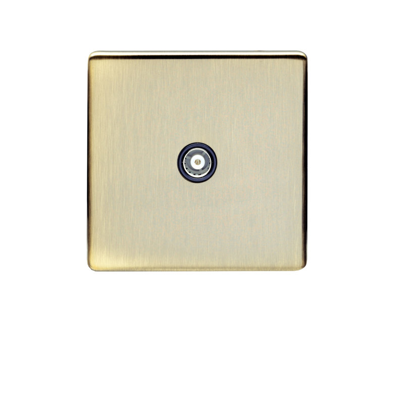 Wall Mounted Socket, Antique Brass