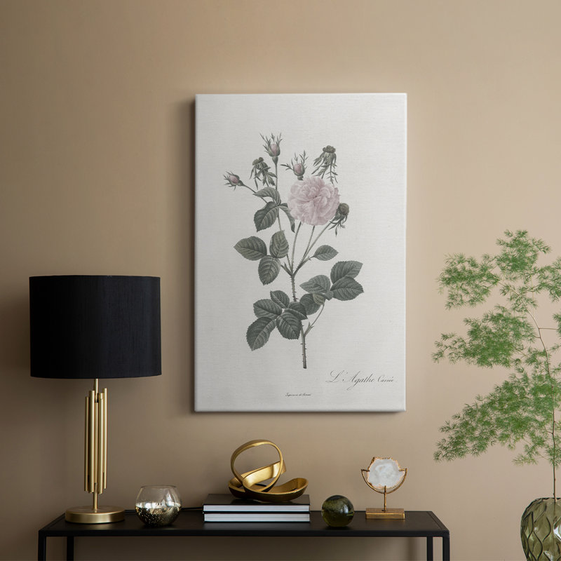 Imprimé floral rétro CXLV - galerie enveloppée Cavas, H 36 po x l 24 po