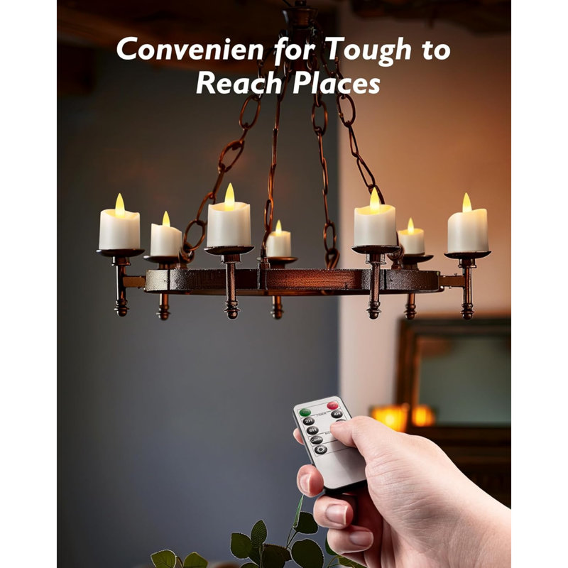Remote Rechargeable LED Tea Lights with 2/4/6/8 Hours Timer USB Charging Cable Flameless Battery Electric Wedding Vovite, Christmas Home Decor, 12-Pack
