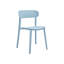 Ensemble de quatre chaises d'appoint bleues en plastique-1652152710