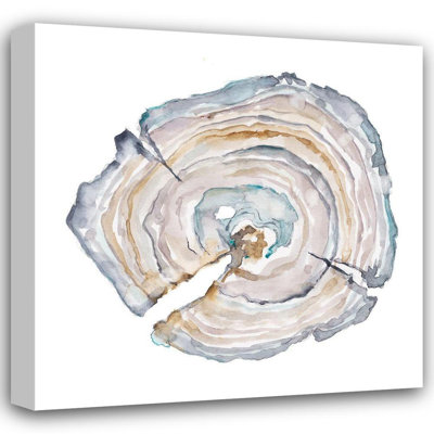 Toile tendue avec châssis Loon Peak® Harper, Ethan, titre: Watercolor Tree Ring I