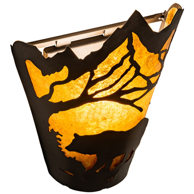 Bear At Dawn 1 - Light Flush Mounted Sconce