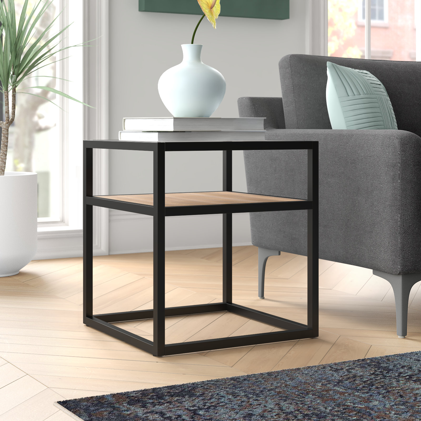 Mercury Row® Gelman Glass Frame End Table & Reviews | Wayfair