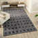 Modern Geometric Grid Area Rug