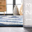 Tapis bleu / blanc Frances-330632261