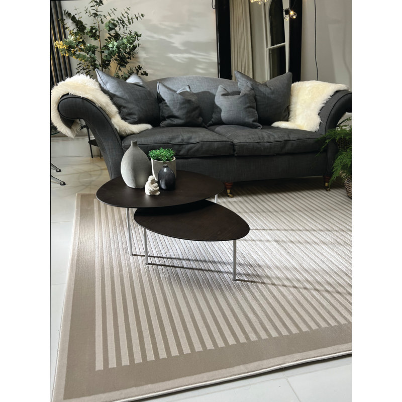Leonnah Striped Area Rug, Rectangle 80 x 150cm