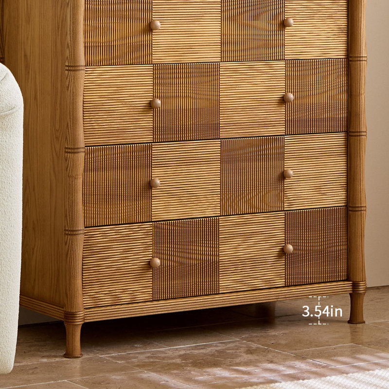 Brown 4-drawer Multi-functional Storage Cabinet