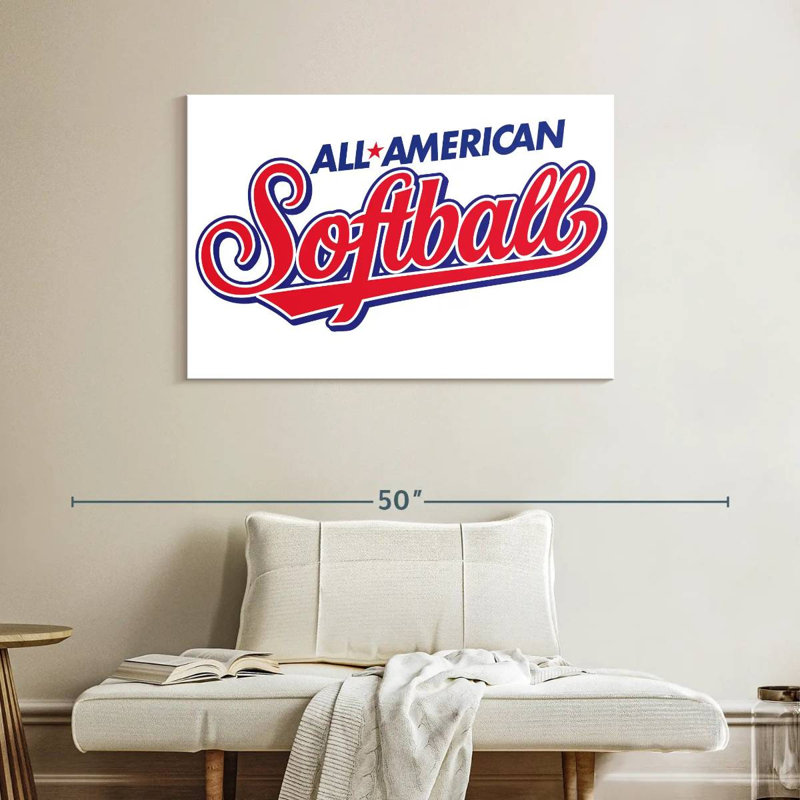 Plaque Kema American Softball, H 26 po x l 39 po