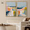 Pastel Fields Duo Canvas Print Modern Abstract Art Set by Art Remedy, Black Frame, 36 x 54
