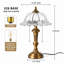 Grande lampe de table 19,69 pouces en verre rétro avec base en bronze antique -231104608