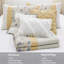 Très grand / très grand couvre-lit, en microfibre jaune, 6 pièces, avec coussins tendance, collection de courtepointe en mélange de coton, très grand-128685160-128685161