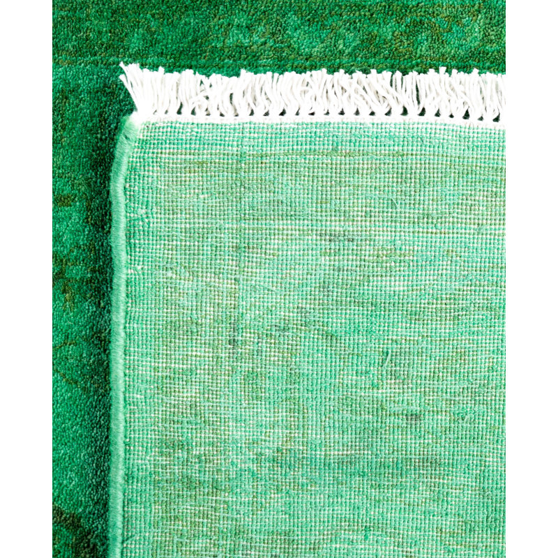 Overdyed One-of-a-Kind Rectangle 3'1" X 5'1" Hand Knotted Area Rug