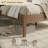 Squaro Mid-Century Modern Solid Wood Bed Frame with Woven Headboard - Queen Size in Chestnut Brown-271736267-271736268