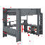 Lit mezzanine double avec bureau-1257299186