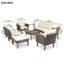 Ensemble de meubles de patio en rotin 9 pièces GO-1763163979