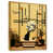Toile avec cadre flottant or