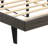 Valdemar Brown Fabric & Weathered Gray Finish Queen Bed