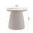 Magnesium Oxide Fluted Pedestal Side Table,   19.69" Diameter Round Accent Table