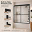 59" W x 56" H Double Sliding Semi Frameless Tub Door with Clear Glass-98154817