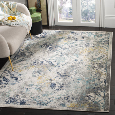 Christa Ivory/Blue Rug