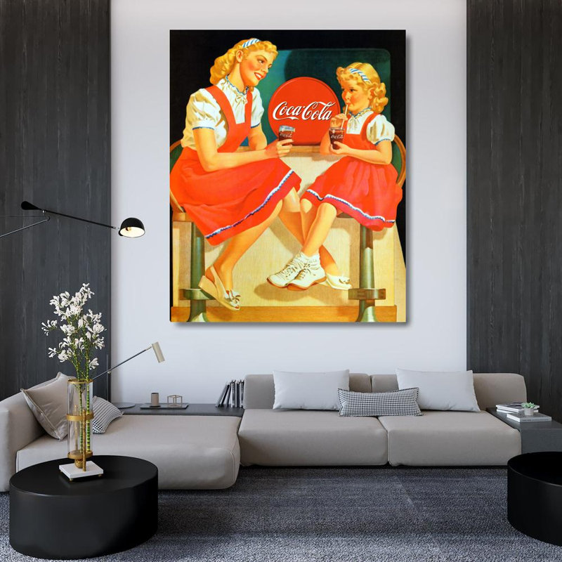 Coca-Cola, jeunes filles, H 24 po x l 19 po