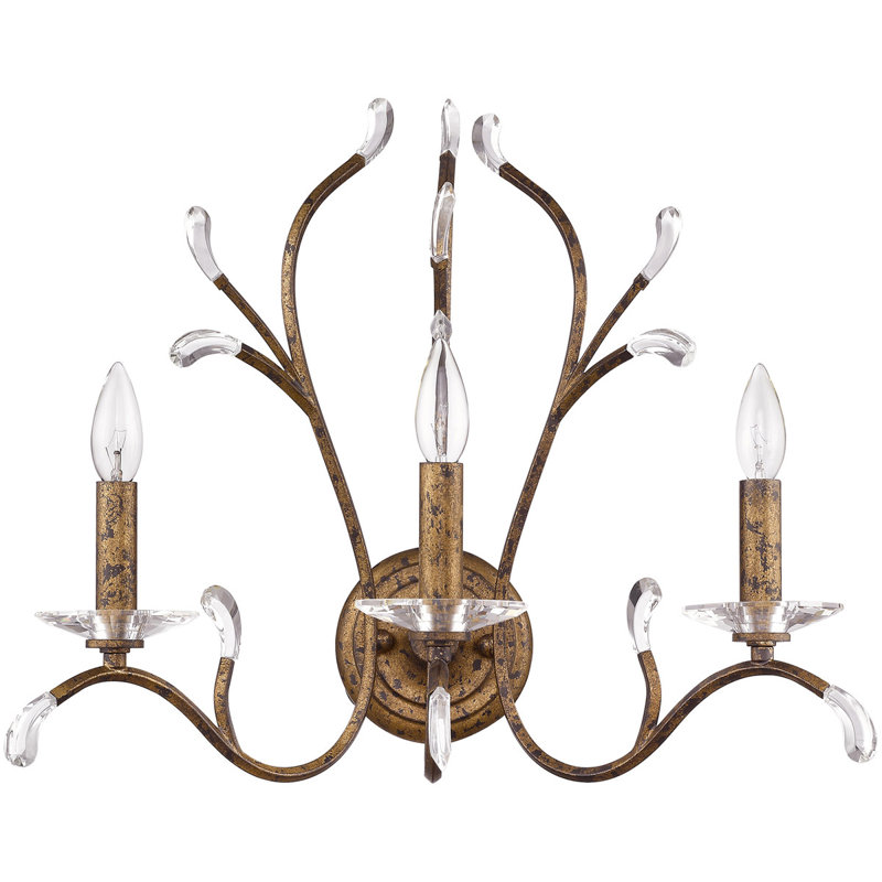 Almirah Candle Wall Light, Venetian Golden Bronze