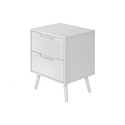 Modern Nightstand With 2 Storage Drawer, Side Table