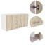 Armoire murale, deux tablettes, porte double