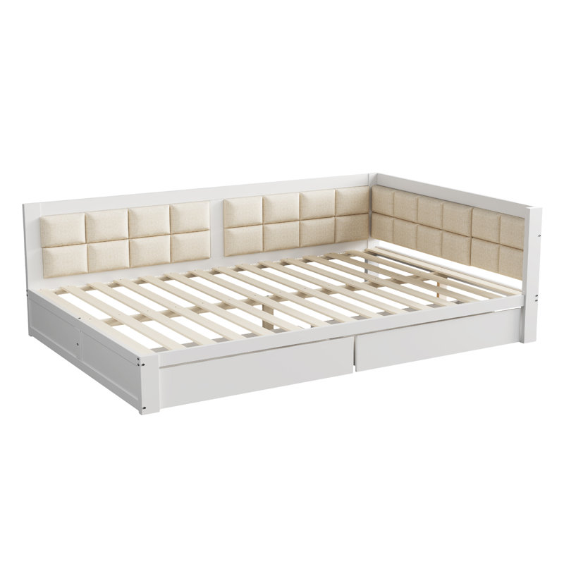 Bernardetta Upholstered Daybed, White