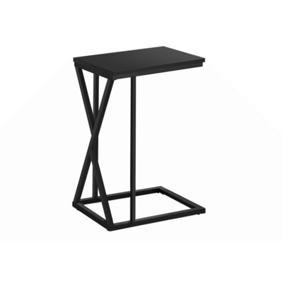 Accent Table, C-Shaped, End, Side, Snack, Living Room, Bedroom Laminate Metal, Contemporary, Modern