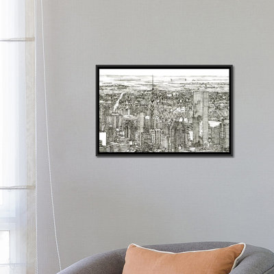 «Skyline Sketch I», reproduction d'art sur toile tendue
