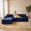 Housse de canapé en L épais en velours - Housse de canapé modulaire avec 2 housses de coussin décoratif-57081215