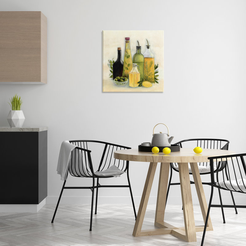 Art mural sur toile, "Huiles et épices" par Marilyn Dunlap, H 24 po x l 24 po